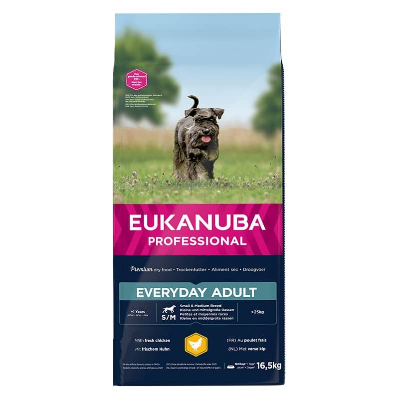 EUKANUBA DOG SMALL MEDIUM CHICKEN EVERYDAY suņu barība Vista 16.5kg